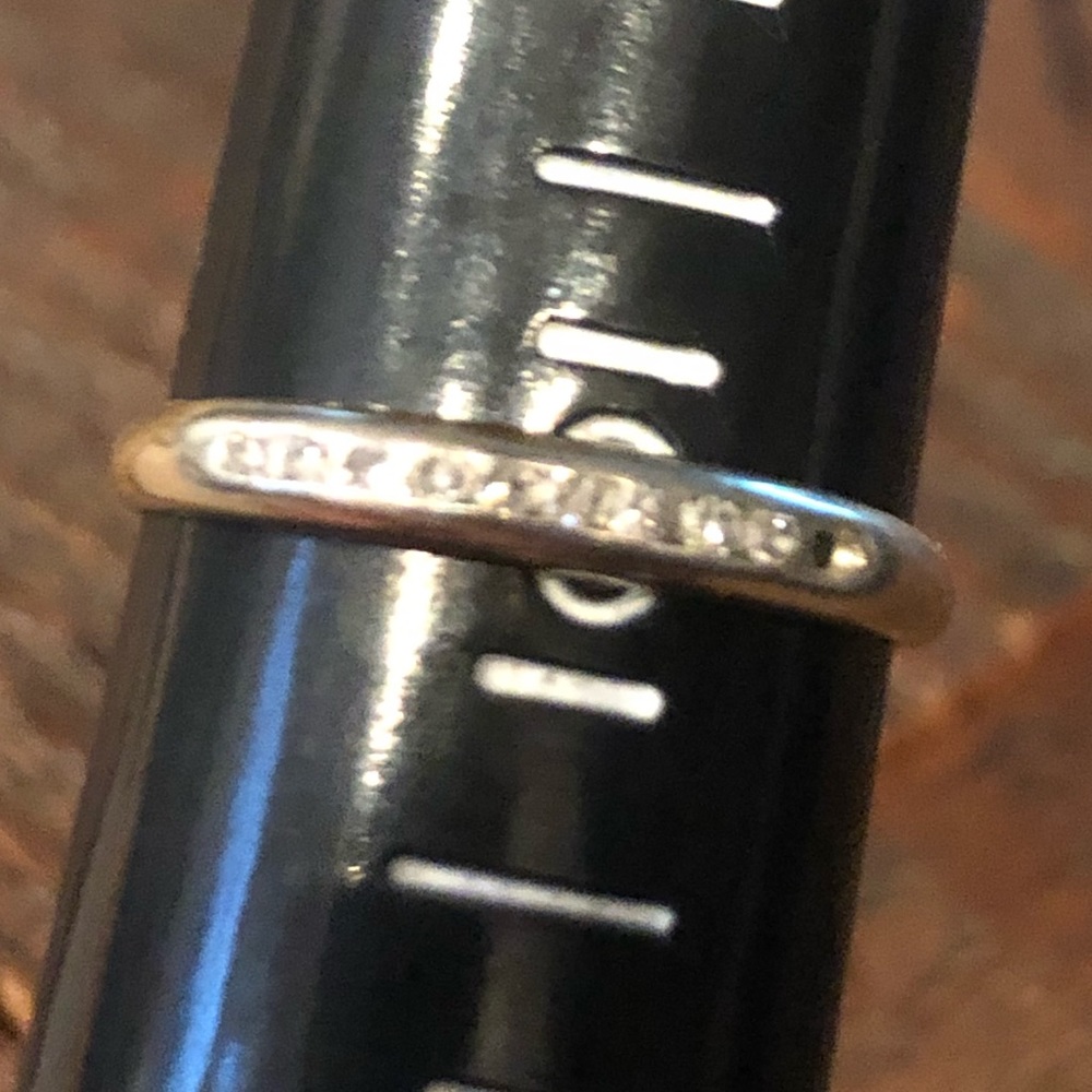 Thin 14k Solid Gold Ring. Tiny,Inset Real Diamonds - image 3
